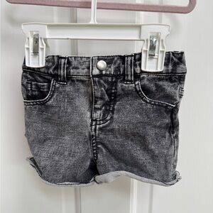 NWOT Afton Street 2T Girls Black/Gray Denim Jean Shorts